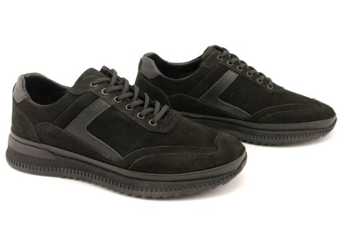 Мъжки, ежедневни обувки в черно - Модел 52-10-120.