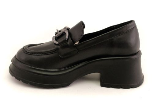 Дамски ежедневни обувки от естествена кожа в черно - Модел Дулсинея.