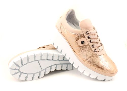 Дамски ежедневни летни обувки от естествена кожа в розово - Модел Беатрис.