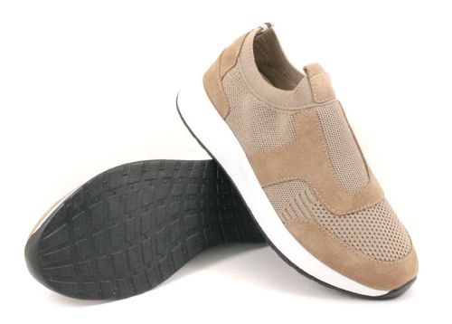 Мъжки спортни обувки  в тъмно бежово - Модел Антарес