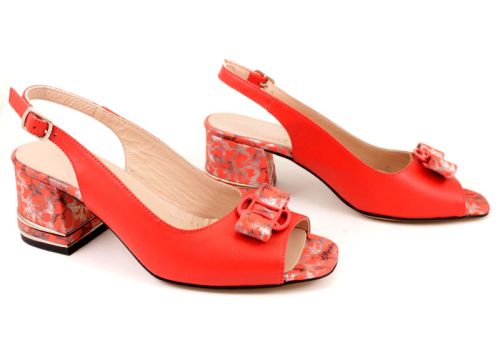Дамски официални сандали в червено - Модел 899.0157-0692.107