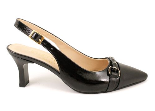 Дамски официални сандали в черно - Модел Ника