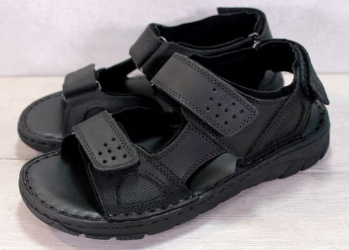 Мъжки сандали от естествена кожа в черно - модел Берлин