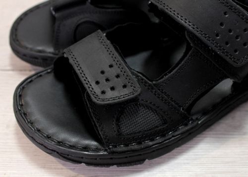 Мъжки сандали от естествена кожа в черно - модел Берлин