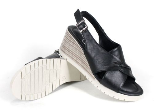 дамски сандали Elegant Black, подметка и ток