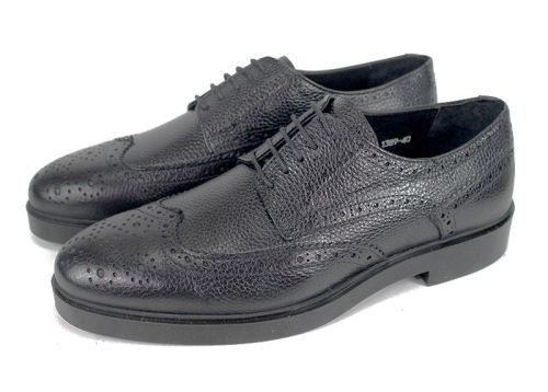 Pantofi eleganți bărbătești Linea Ombra – Oxford din piele naturală floater neagră