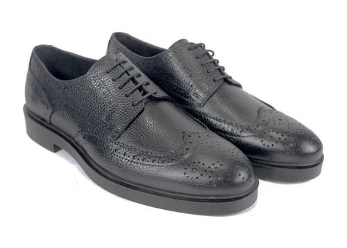 Pantofi eleganți bărbătești Linea Ombra – Oxford din piele naturală floater neagră