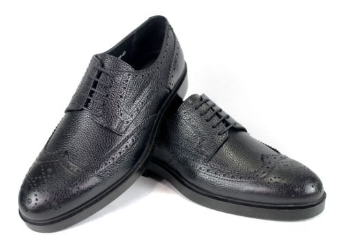 Pantofi eleganți bărbătești Linea Ombra – Oxford din piele naturală floater neagră