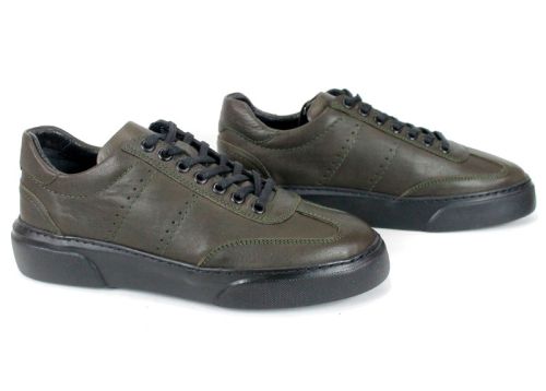 Мъжки обувки Cavero от естествена кожа – зелени