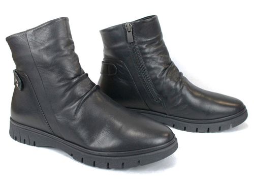 дамски боти Lina Arte естествена кожа черни