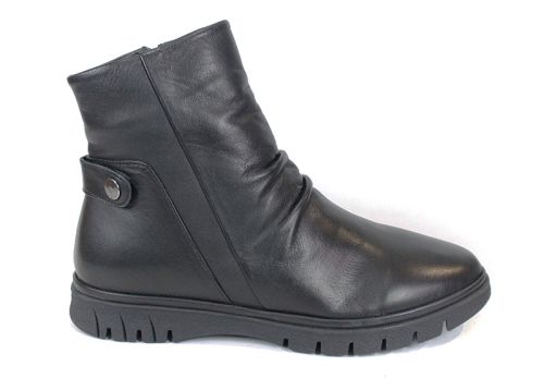 дамски боти Lina Arte естествена кожа черни