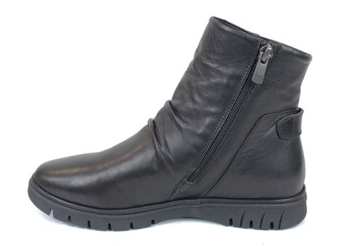 дамски боти Lina Arte естествена кожа черни