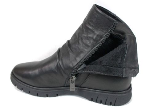 дамски боти Lina Arte естествена кожа черни