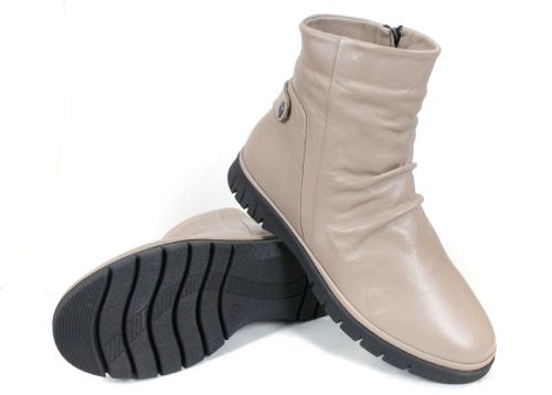 дамски боти Lina Arte естествена кожа визон