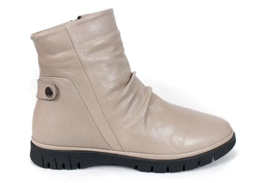 дамски боти Lina Arte естествена кожа визон