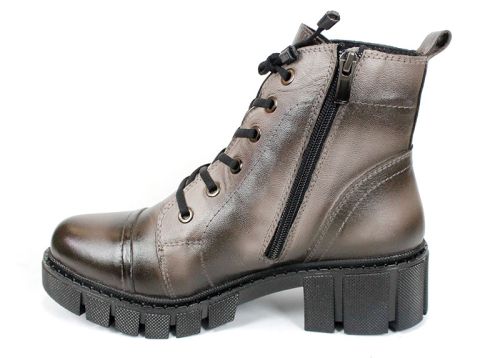 дамски ниски боти Forte Ombra естествена кожа визон