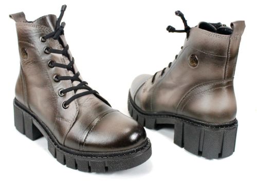 дамски ниски боти Forte Ombra естествена кожа визон