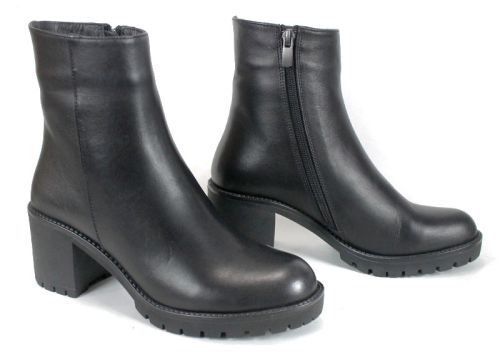 Дамски боти Linea Pura – естествена кожа, стабилен ток