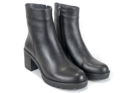 Дамски боти Linea Pura – естествена кожа, стабилен ток