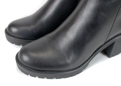 Дамски боти Linea Pura – естествена кожа, стабилен ток