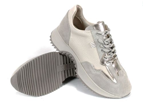 дамски сникърси Luna Alba естествена кожа велур бежови