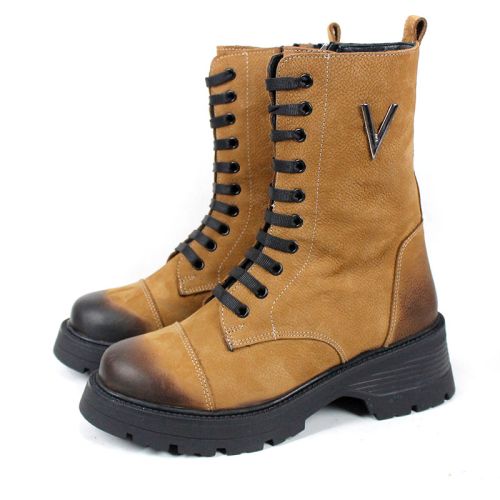 дамски кубинки terra vento тютюн естествен набук