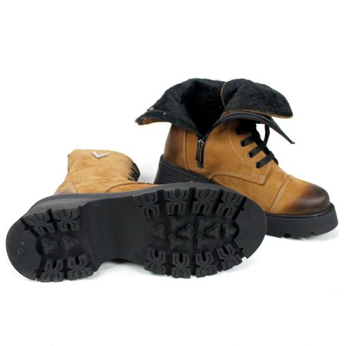 дамски кубинки terra vento тютюн естествен набук