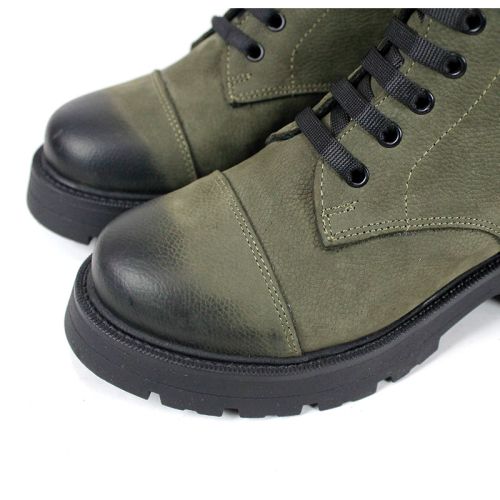 дамски кубинки terra vento зелен естествен набук