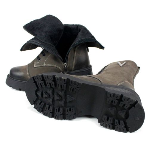 дамски кубинки terra vento тъмно сив естествен набук