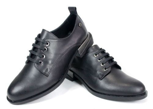 дамски обувки Silenza Noir от естествена кожа, черни, Quiet Luxury стил