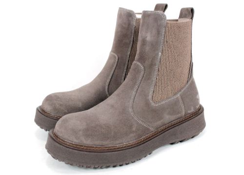 дамски Челси боти Nordéa естествен велур визон