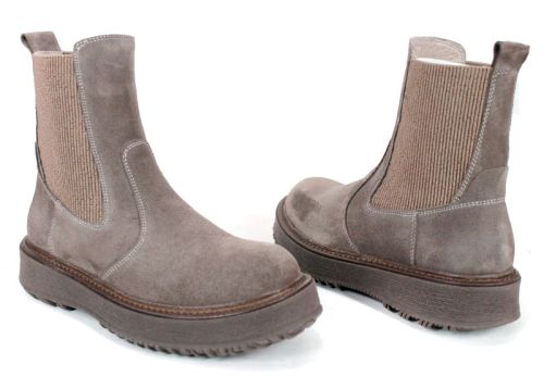 дамски Челси боти Nordéa естествен велур визон