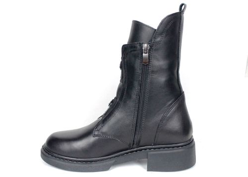 дамски боти Nero Passo естествена кожа черни удобни