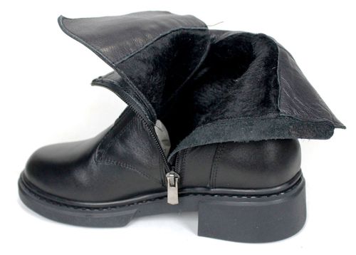 дамски боти Nero Passo естествена кожа черни удобни