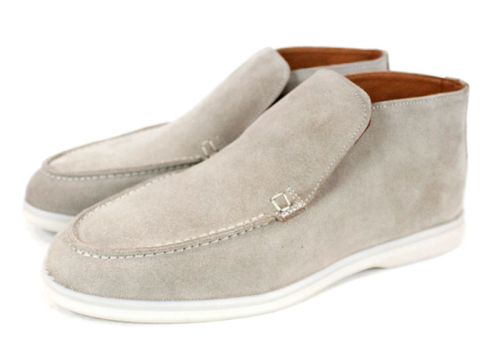 Мъжки обувки Velour Classico от естествен велур в бежово