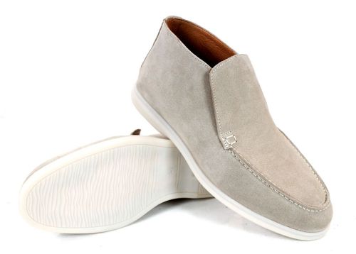 Мъжки обувки Velour Classico от естествен велур в бежово