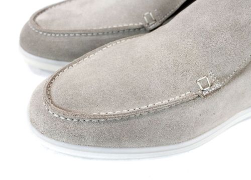 Мъжки обувки Velour Classico от естествен велур в бежово