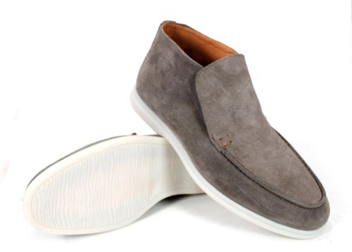 Мъжки обувки Velour Notte от естествен велур в таупе