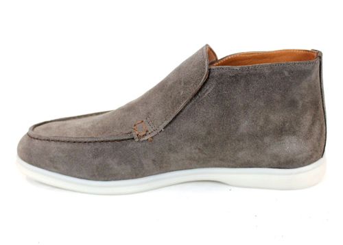 Мъжки обувки Velour Notte от естествен велур в таупе