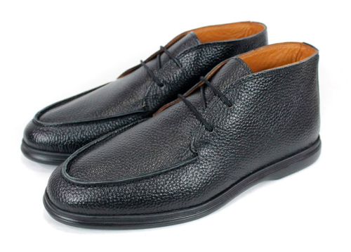 Мъжки обувки Prestigio Nero от естествена черна кожа