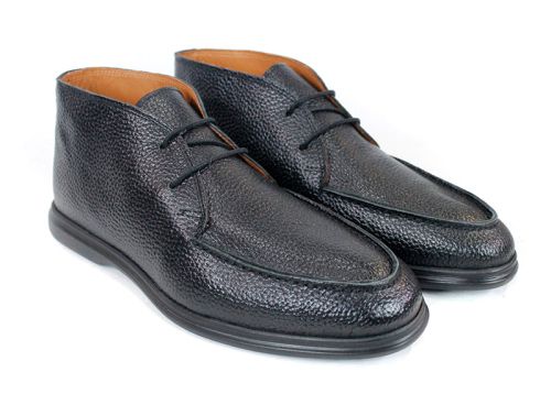 Мъжки обувки Prestigio Nero от естествена черна кожа