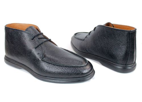 Мъжки обувки Prestigio Nero от естествена черна кожа