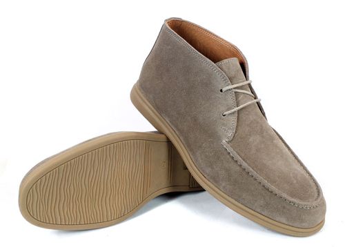 Мъжки велурени кларкове Prestigio Sabbia – пясъчно кафяв велур