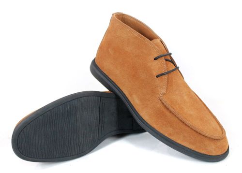 Мъжки велурени кларкове Prestigio Nero – светло кафяв естествен велур