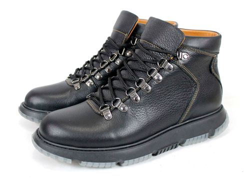 Мъжки туристически боти Imperio Nero – естествена черна кожа