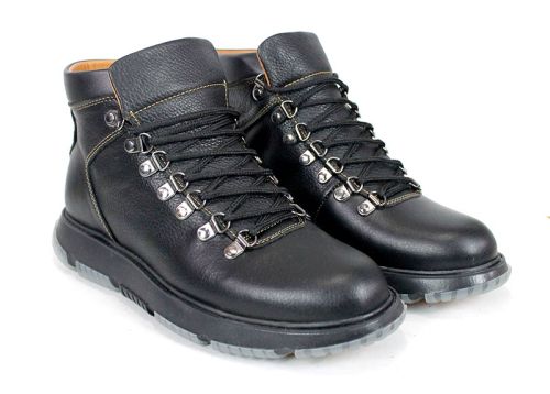 Мъжки туристически боти Imperio Nero – естествена черна кожа