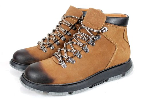 Мъжки туристически боти Imperio Nero – естествен набук, цвят тютюн