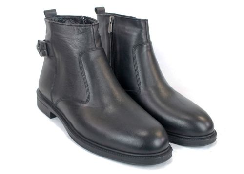 Shadow Classico – Мъжки официални боти от естествена кожа с цип