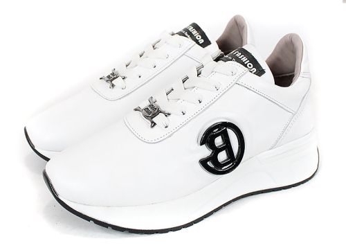 Дамски сникърси Aria Soft – бяла естествена кожа, комфорт и стил