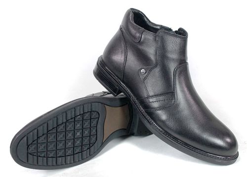 Мъжки боти Nero Maestro – естествена кожа напа, топъл хастар, класически черен цвят